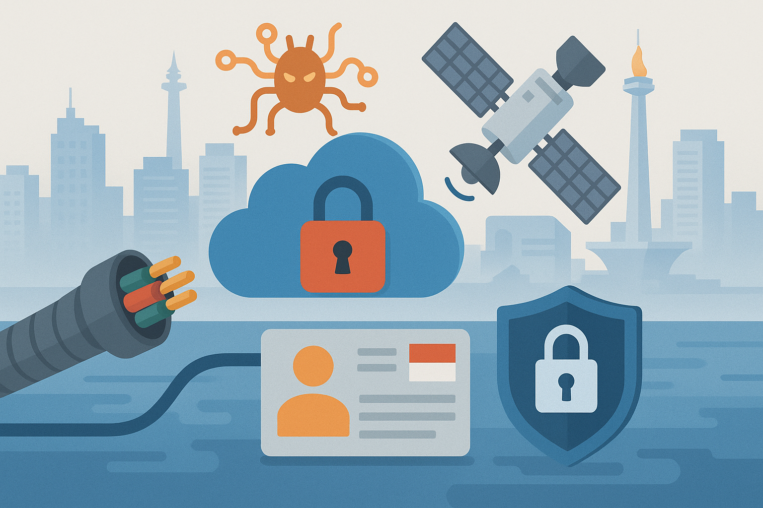 Ancaman Siber Lintas Negara pada Kabel, Cloud, Satelit, dan Identitas Digital: Menyusun Prioritas Pemulihan Layanan Esensial di Indonesia