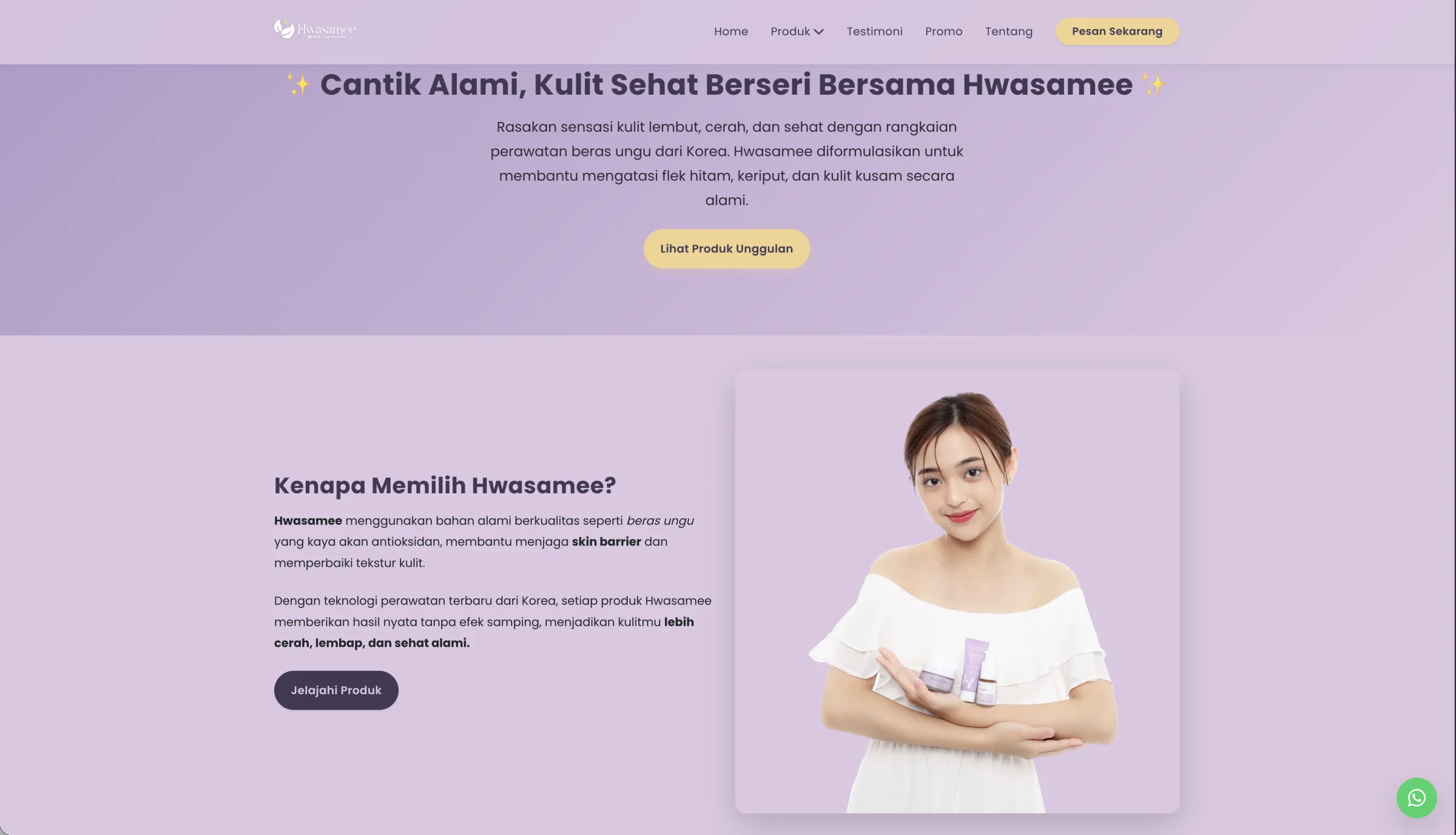 Landing Page Hwasamee